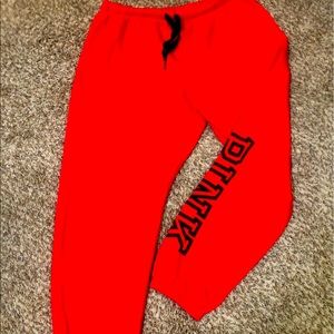 Pink campus sweats